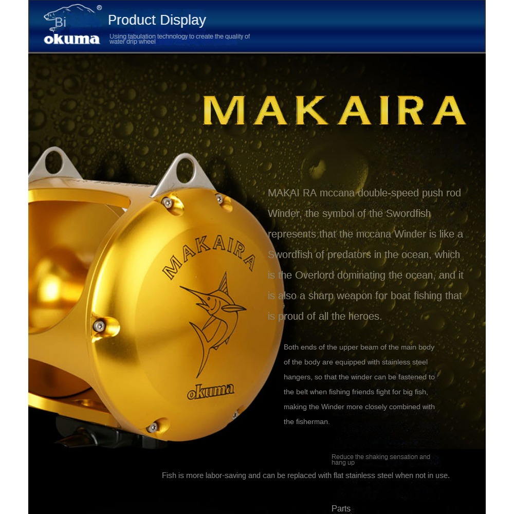 Okuma MAK AIRA Trolling Overhe - Penn Reel Battle ulasan dan harga