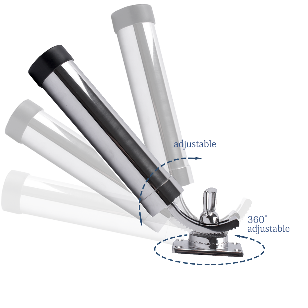 Boat 316 Stainless Steel Deck- - Fishing Rod Holder ulasan dan harga